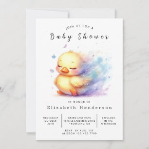 Moderne Online Duck Baby Duck Dusche Einladung