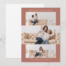 Moderne Orange Collage mit drei Fotos