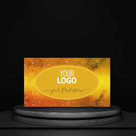 Moderne orange-gelbe Marmorsteine für Glitzer mit  Visitenkarte