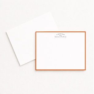 Moderne Orange Notizkarte mit individuellem Rand Einladung