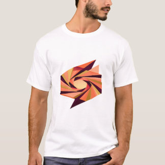 Moderne Orange Origami-Facettierte Abstrakte Spira T-Shirt