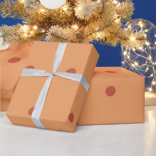 Moderne orange Punkte im Pastell-Muster Geschenkpapier
