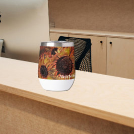 Moderne orange Sonnenblumen Art Muttertag