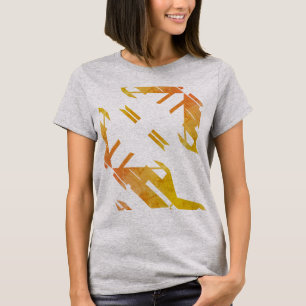 Moderne Orange Südwestkunst Abstrakt aussehen T-Shirt