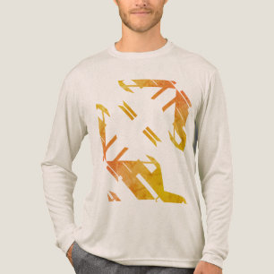 Moderne Orange Südwestkunst Abstrakt aussehen Tri-Blend Shirt