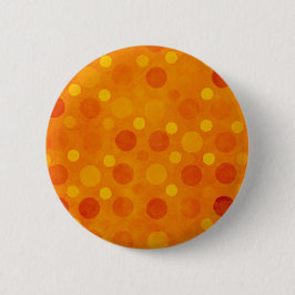 Moderne orange und gelbe Tupfen Button