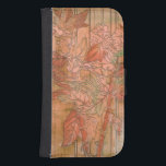 Moderne orangefarbene Blütendrucke auf gestreiftem Geldbeutel Hülle Für Das Samsung Galaxy S4<br><div class="desc">Dieses moderne orangefarbene Blumenbild aus Jennifer Goldberger ist eine originelle Kreation und liegt auf einem abgeschnittenen Hintergrund. Die Blume passen fast zum Hintergrund. Lass es passt sich der Erholung deiner Zuhause an,  indem du es heute kaufst!</div>