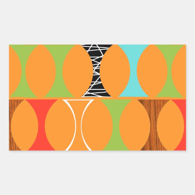 Moderne Orangefarbene Sticker aus dem Mittelalter (Vorderseite)
