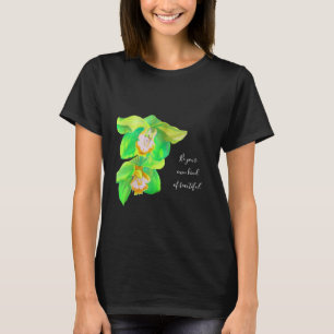 Moderne Orchid Pop Art Blume inspirierend T-Shirt