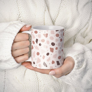 Moderne organische Terrazzo   Abstrakte Steinmosai Kaffeetasse