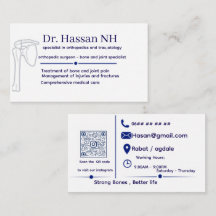 Moderne orthopädische Arzt Visitenkarte