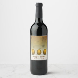 Moderne Ostereier Abstrakte Blume Weinetikett