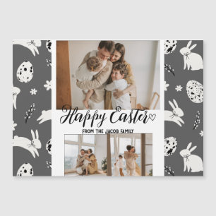 Moderne Osterfeier, 3-Foto-Kollektion Magnetkarte