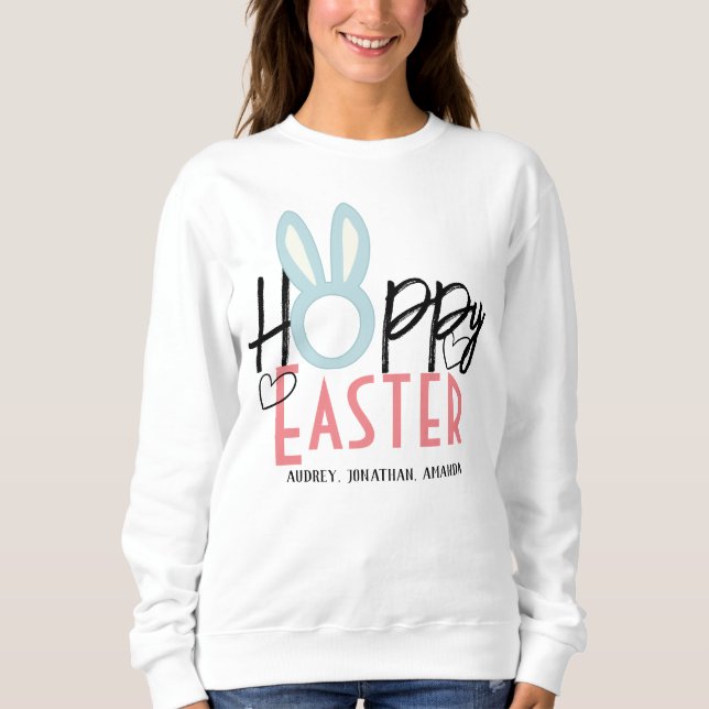 Moderne Osterfeier, 3-Foto-Kollektion Sweatshirt (Vorderseite)