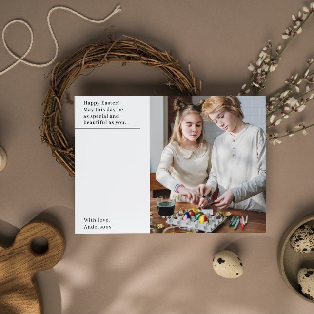 Moderne Osterfeier mit Foto Postkarte (Von Creator hochgeladen)