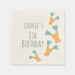 Moderne Osterkarottenstrauß-Geburtstag Serviette
