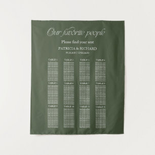 Moderne "Our Favorite People" Hochzeits-Sitzordnun Wandteppich