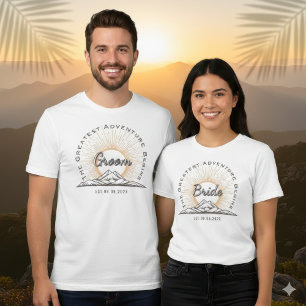 Moderne Outdoor Bräutigam Größte Abenteuer individ T-Shirt
