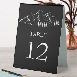 Moderne Outdoor Mountain Pine Tischnummer Tischaufsteller