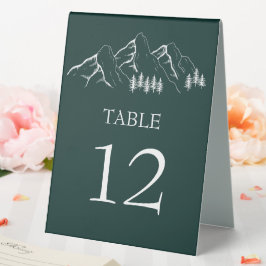 Moderne Outdoor Mountain Pine Tischnummer Tischaufsteller