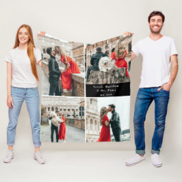 Moderne Paare 4 Foto Collage Fleecedecke