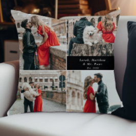 Moderne Paare 4 Foto Collage Kissen