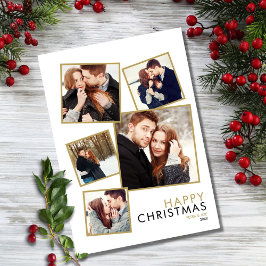 Moderne Paare 5 Foto Collage Weihnachten