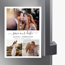 Moderne Paare Foto Collage Hochzeit speichern das
