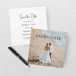 Moderne Paarfoto Save-the-Date-Karte Save The Date