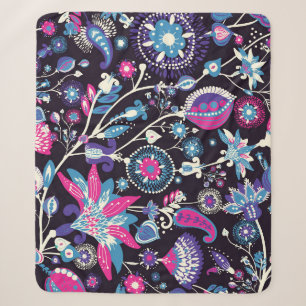 Moderne Paisley: traditionelles orientalisches Mus Sherpadecke