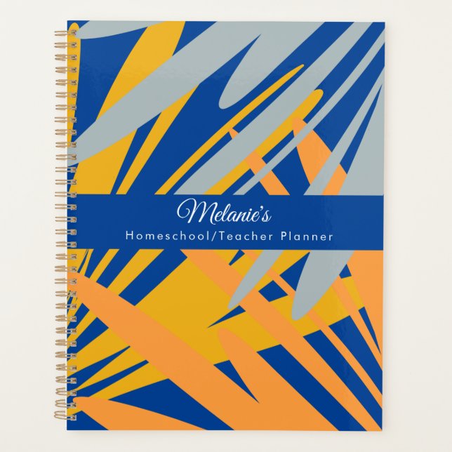 Moderne Palm Teacher School Homeschool Planer (Vorderseite)
