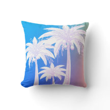 Moderne Palm Tree Leaf Sommer farbenfroh Blue Ombr