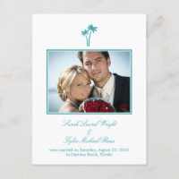 Moderne Palmen-Hochzeitskündigung