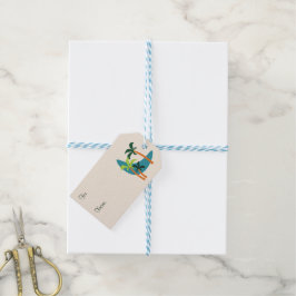 Moderne Palmenoase Mitte des Jahrhunderts Geschenkanhänger