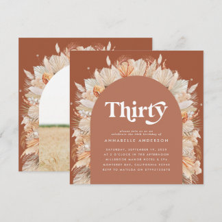 Moderne Pampasgras Terracotta 30. Geburtstag Foto