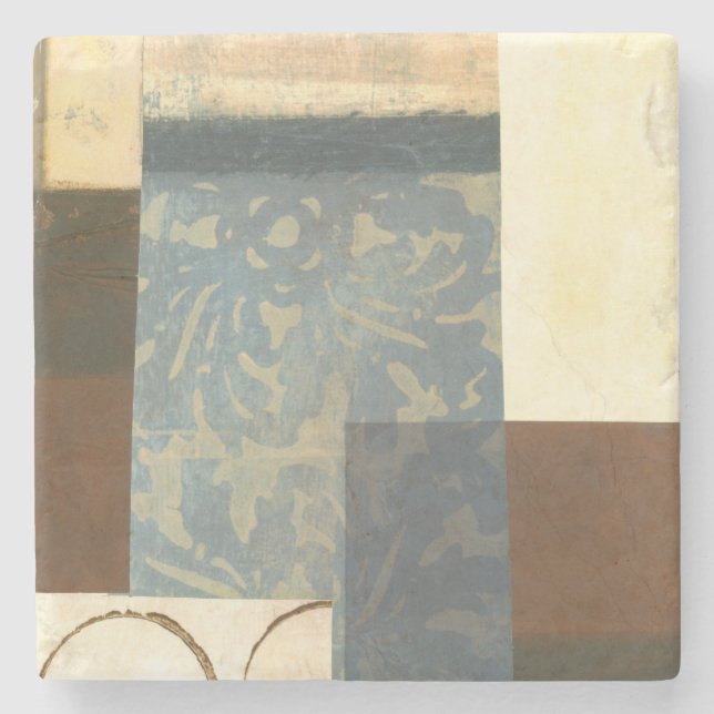 Moderne Panel-Malerei Steinuntersetzer (Vorderseite)