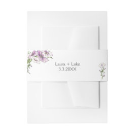 Moderne Pansy Wedding Einladungsbanderole