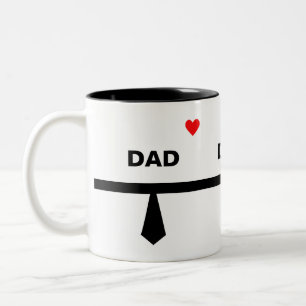 Moderne Papa-Halstücher auf Schwarz & Weiß Zweifarbige Tasse
