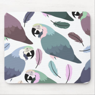Moderne Papageien Tropisches Muster Mousepad