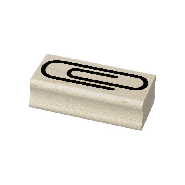 Moderne Paperclip-Silhouette Gummistempel (Stempel)