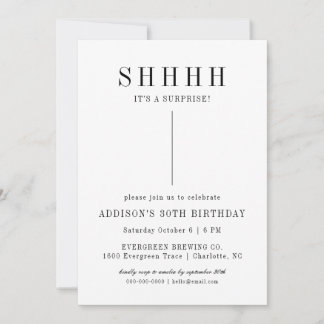 moderne Party Einladung der Überraschung