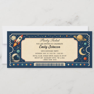Moderne Party-Ticket-Einladungen Einladung