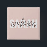 Moderne Pasta Pink Schönheit Personalisiert Button<br><div class="desc">Moderne Pasta Pink Schönheit Personalisiert</div>