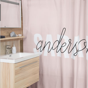 Moderne Pasta Pink Schönheit Personalisiert Duschvorhang
