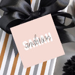Moderne Pasta Pink Schönheit Personalisiert Geschenkanhänger<br><div class="desc">Moderne Pasta Pink Schönheit Personalisiert</div>