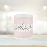 Moderne Pasta Pink Schönheit Personalisiert Mattglastasse<br><div class="desc">Moderne Pasta Pink Schönheit Personalisiert</div>