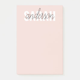 Moderne Pasta Pink Schönheit Personalisiert Post-it Klebezettel