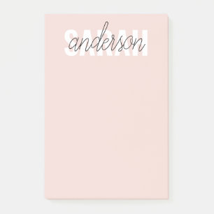 Moderne Pasta Pink Schönheit Personalisiert Post-it Klebezettel