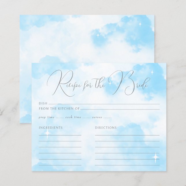 Moderne Pastel Blue Cloud Nine Rezept für die Brau (Vorne/Hinten)