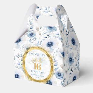 Moderne Pastel Blue Sweet 16 Gold Glitzer Fevor Bo Geschenkschachtel